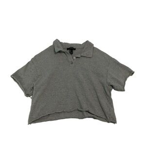 forever 21 cropped polo tee